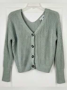 Sincerely Jules Light Seafoam Button-Up Cardigan Small
